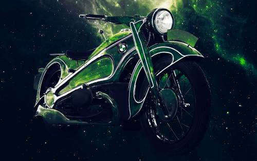 Graphic Design - Galaxy Theme - Motorcycle